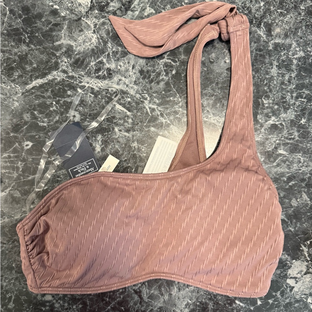 Abercrombie & Fitch Mauve One-Shoulder Bikini Top